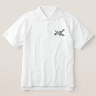 P-51 Mustang Embroidered Polo Shirt