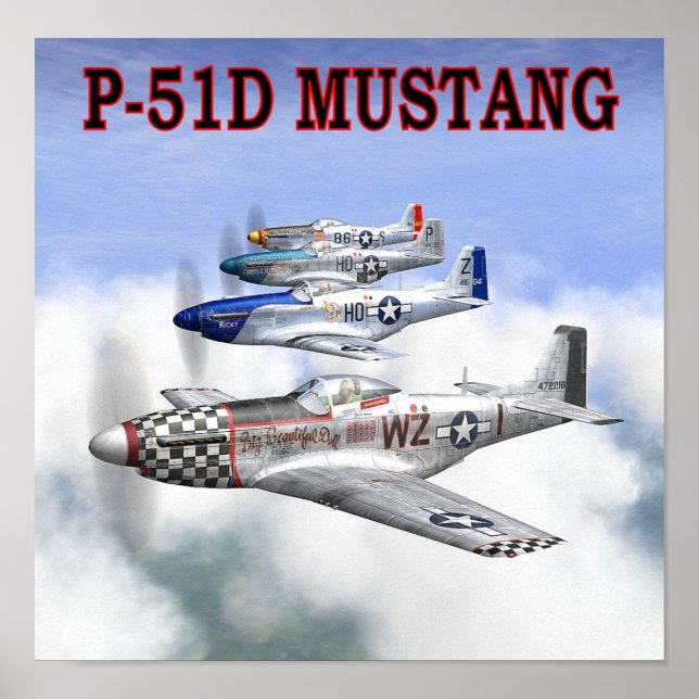 P-51 MUSTANG FLIGHT POSTER (Front)