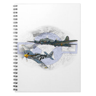 P-51 Mustang flying escort Notebook