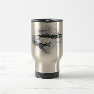 P-51 Mustang flying escort Travel Mug