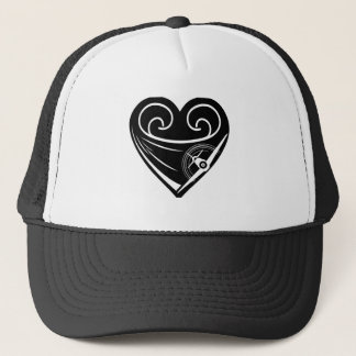 P-51 Mustang Heart Womens Vintage Trucker Hat