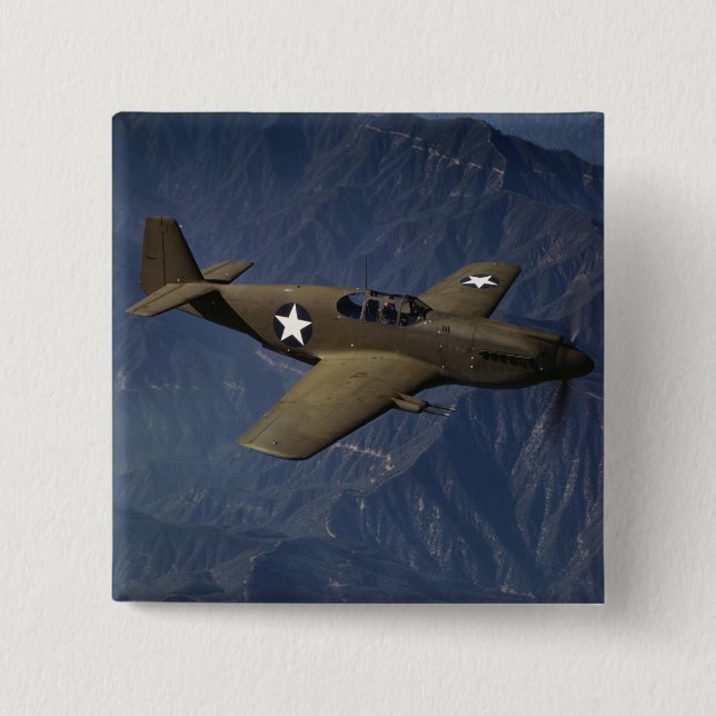 P-51 Mustang in Flight, 1942 Button (Front)