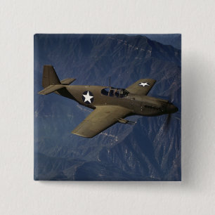 P-51 Mustang in Flight, 1942 Button