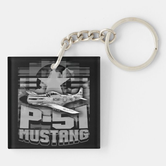 P-51 Mustang Keychain (Back)