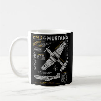 P-51 Mustang North American Aviation Fighter Plane Coffee Mug