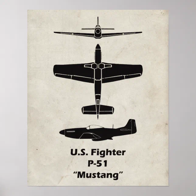 P-51 Mustang Poster | Zazzle