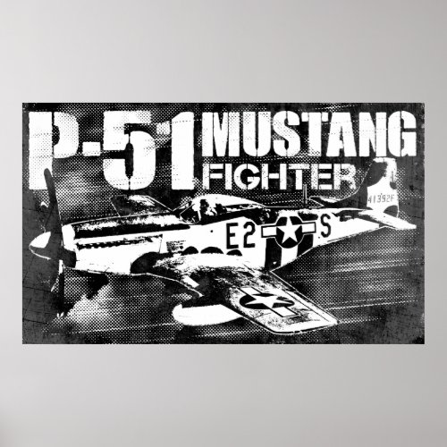 P_51 Mustang Print