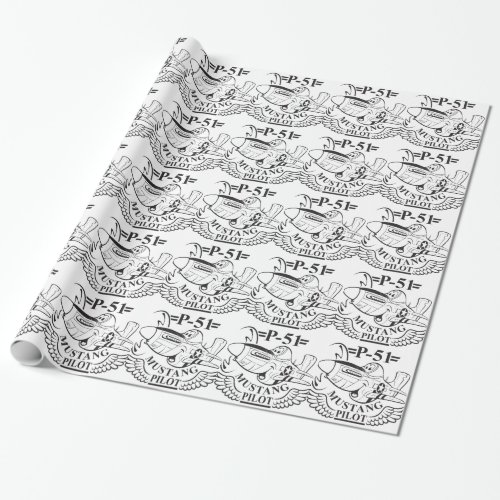 P_51 MUSTANG rc model pilot Wrapping Paper