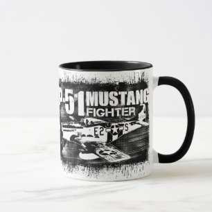 P-51 Mustang Ringer Coffee Mug