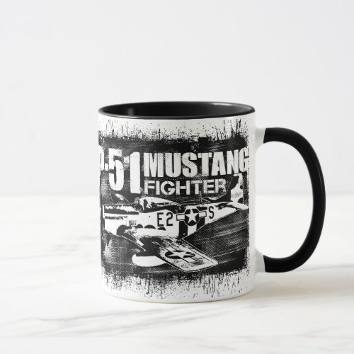 P_51 Mustang Ringer Coffee Mug