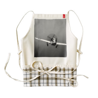 P-51 Mustang takeoff in storm Zazzle HEART Apron