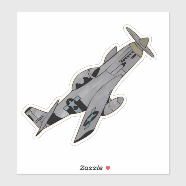 P-51 Mustang, WW2 Fighter Aircraft Sticker (Sheet)
