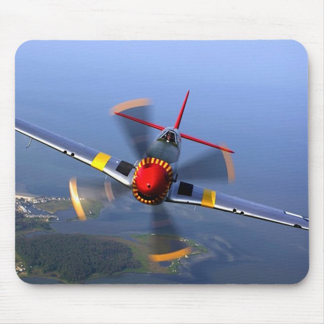 P-51 Mustang WWII American Fighter Airplane Mouse Pad (Front)