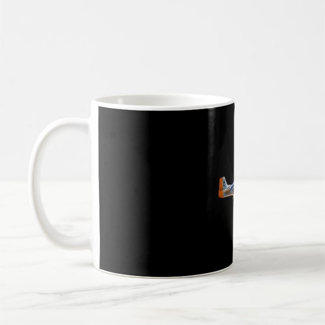 P-51 Mustang WWII Fighter Plane US Military Aviati Coffee Mug (Left)