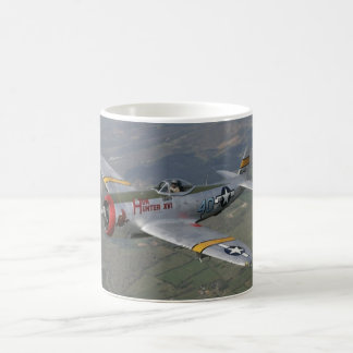 p-51 plane color morph mug