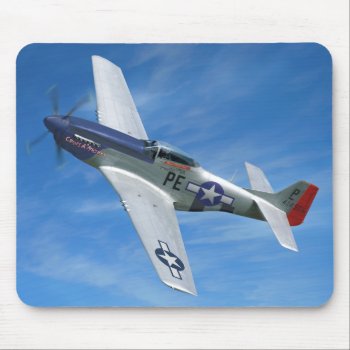 P-51d "cripes A' Mighty" Mouse Pad by tempera70 at Zazzle