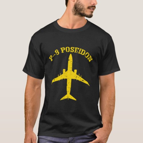 P_8 Poseidon Military Aircraft Style Front And Bac T_Shirt