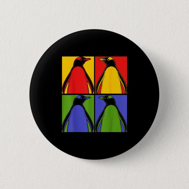 P Art Antarctic Animal Lover Zoo Keeper Gift Cute  Button (Front)