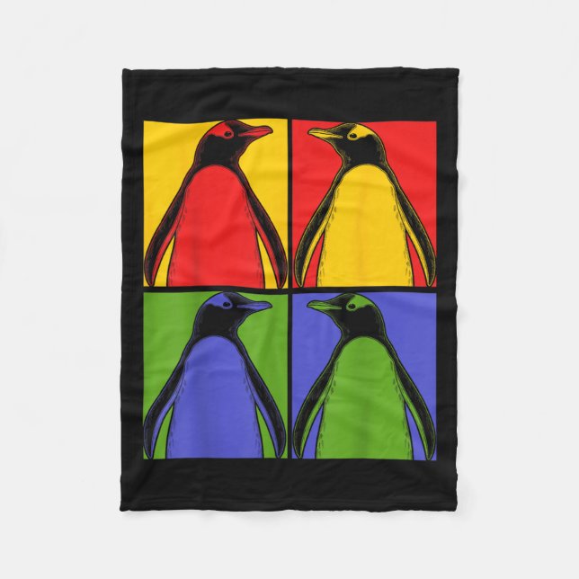 P Art Antarctic Animal Lover Zoo Keeper Gift Cute  Fleece Blanket (Front)