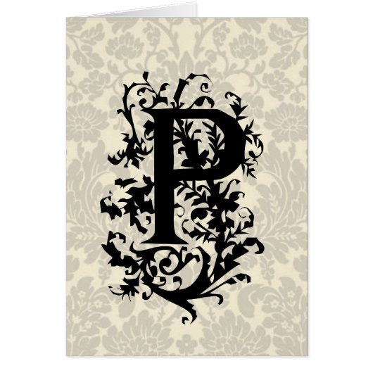 P Baroque monogram Cards (Front)