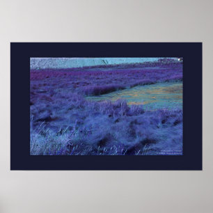 P Below in Indigo Poster