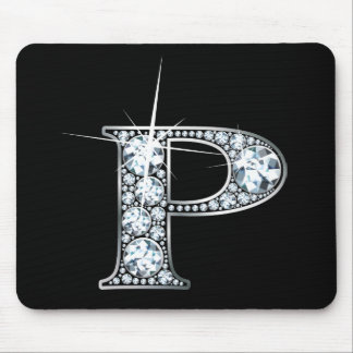 "P" Diamond Bling Mousepad