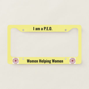 P.E.O. License Plate holder Frame
