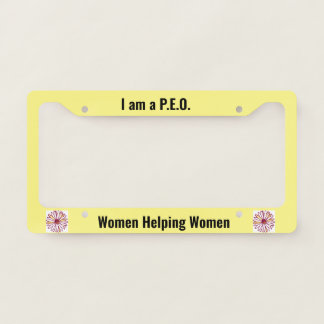 P.E.O. License Plate holder Frame