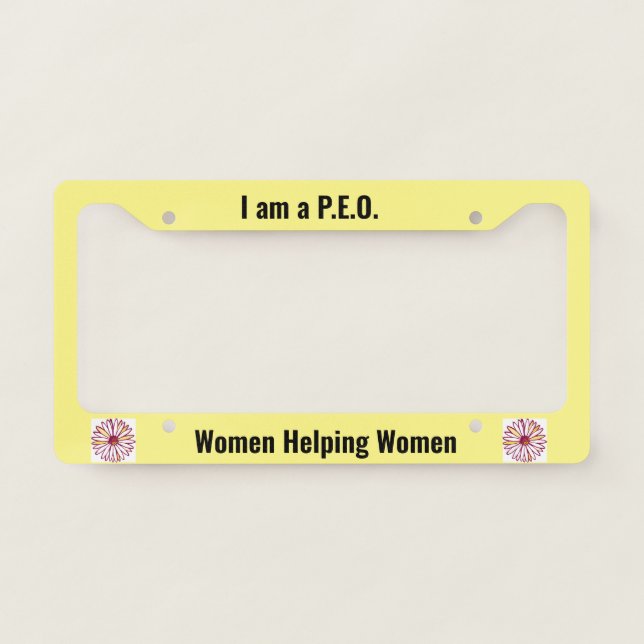 P.E.O. License Plate holder Frame (Front)