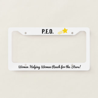 P.E.O. License Plate holder License Plate Frame
