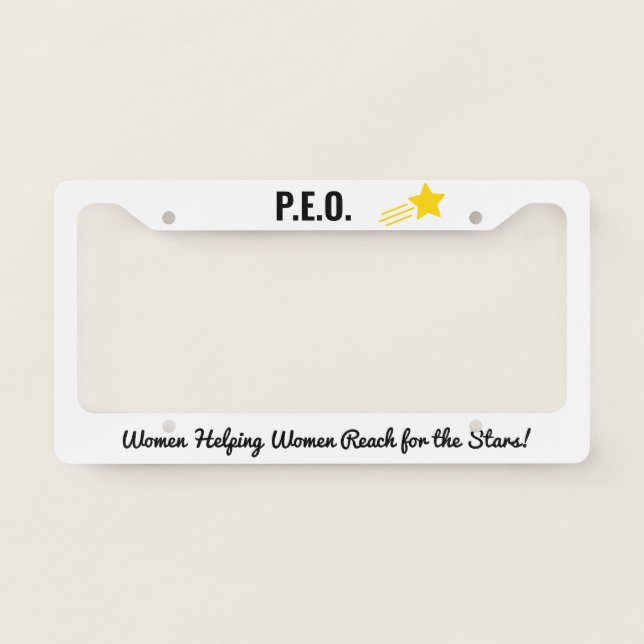 P.E.O. License Plate holder License Plate Frame (Front)