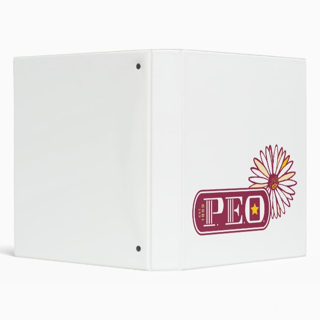 P.E.O. Logo 3 Ring Binder (Background)