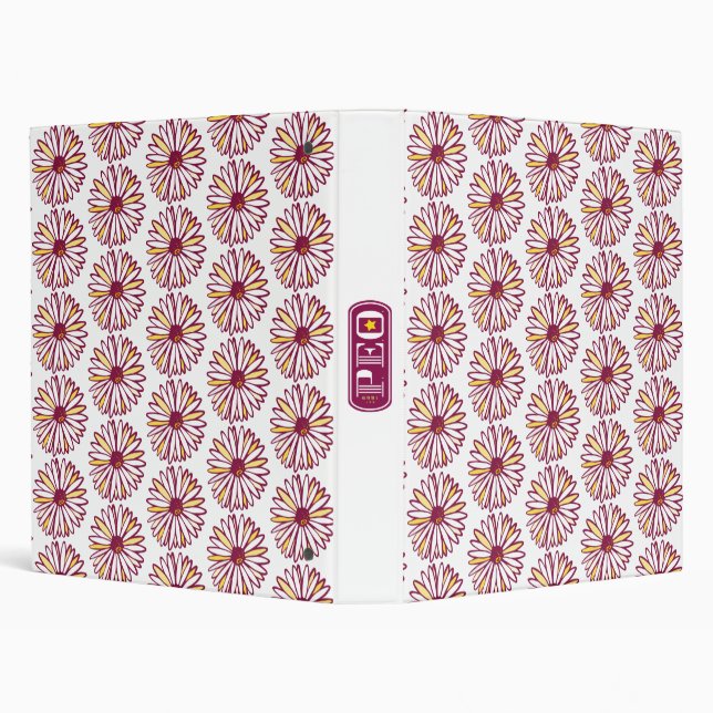 P.E.O. Logo 3 Ring Binder (Background)
