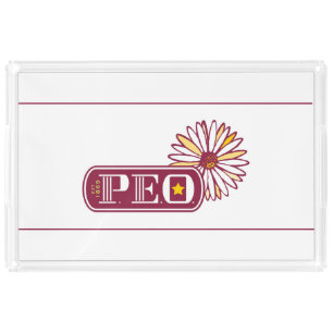 P.E.O. logo Acrylic Tray