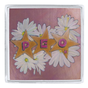 P.E.O. Sisterhood Silver Finish Lapel Pin