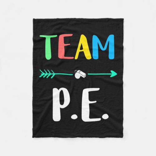 Pe School Teacher Pe Teacher Strong Physical Tea Fleece Blanket