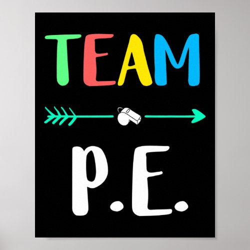 Pe School Teacher Pe Teacher Strong Physical Tea Poster