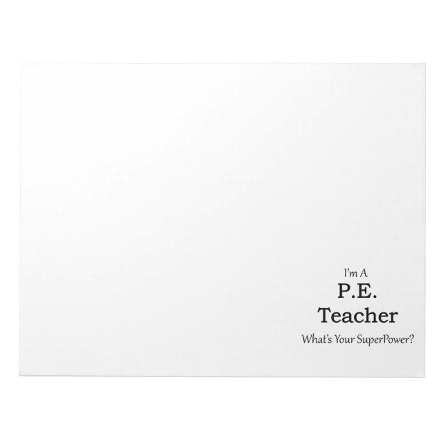 P.E. Teacher Notepad (Front)