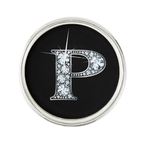 P Faux_Diamond Bling Lapel Pin