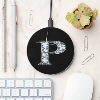 P Faux-"Diamond Bling" Wireless Charger