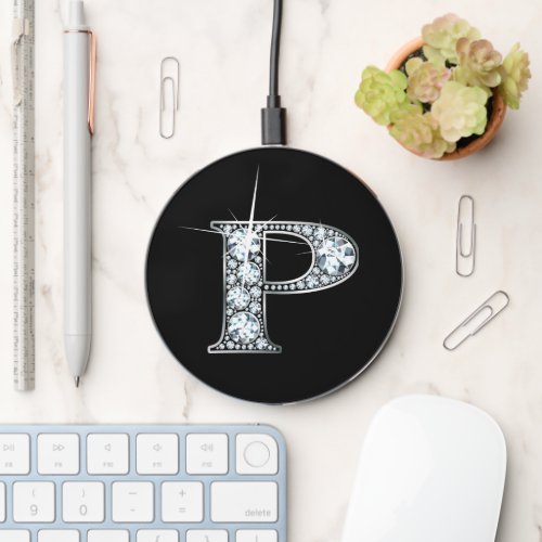 P Faux_Diamond Bling Wireless Charger