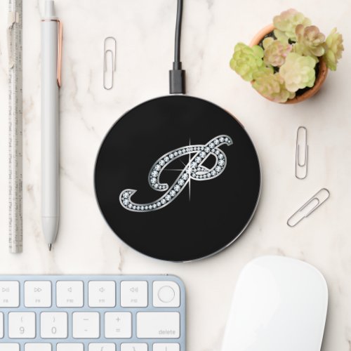 P Faux_Diamond Bling  Wireless Charger