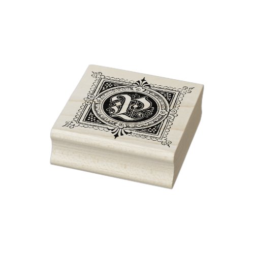 P First Letter Rubber Stamp