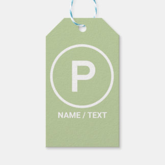 P for Paleo diet green natural no grains branding Gift Tags