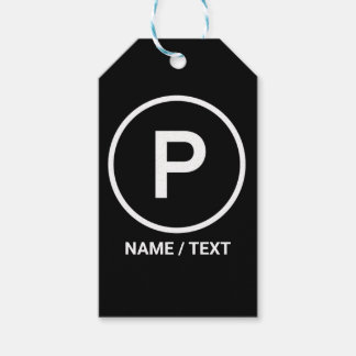 P for Paleo diet natural lean meat personalized Gift Tags