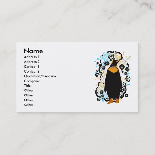P for Penguin Business Card