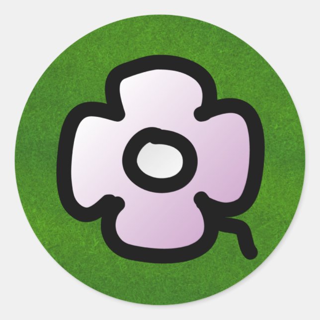 P. Foural round Classic Round Sticker (Front)