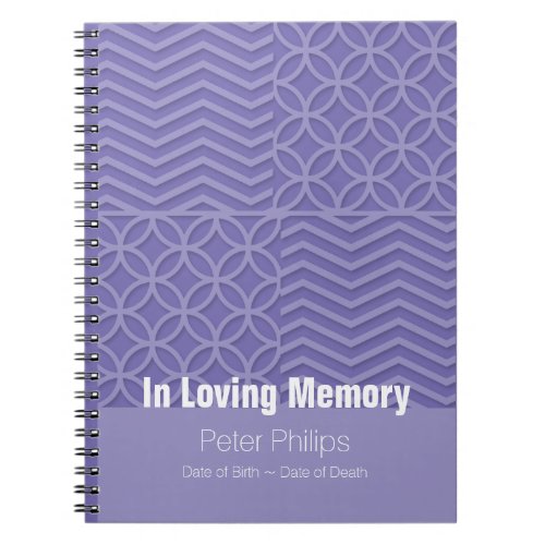 P Geometric 2 Memorial Service Funeral Guest Book
