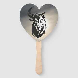 P half bull half tiger hand fan