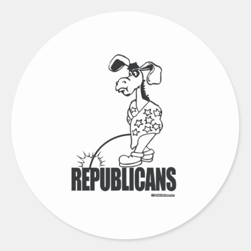 P i s s on Republicans Classic Round Sticker